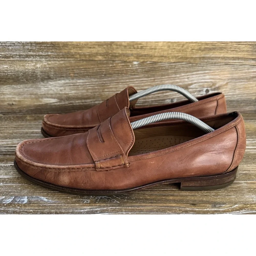 Cole Haan Grand OS Penny Loafer Shoes Mens Size 11.5 M Brown‎ Leather C22771